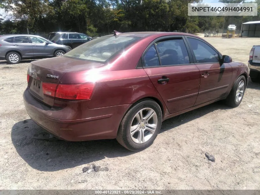 2009 Hyundai Sonata Gls VIN: 5NPET46C49H404991 Lot: 40123921