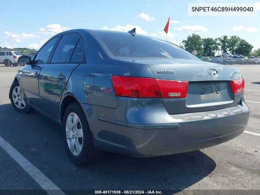 2009 Hyundai Sonata Gls VIN: 5NPET46C89H499040 Lot: 40171939