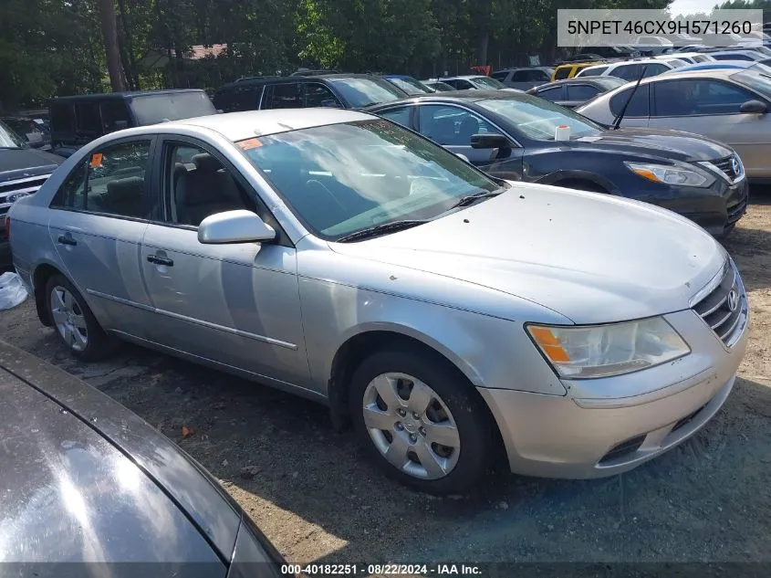 2009 Hyundai Sonata Gls VIN: 5NPET46CX9H571260 Lot: 40182251