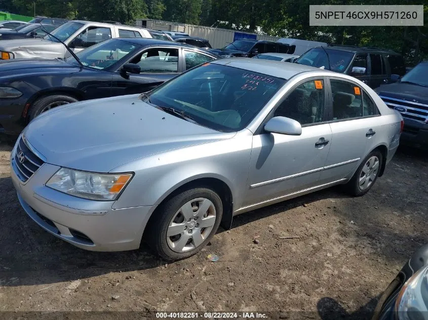 2009 Hyundai Sonata Gls VIN: 5NPET46CX9H571260 Lot: 40182251