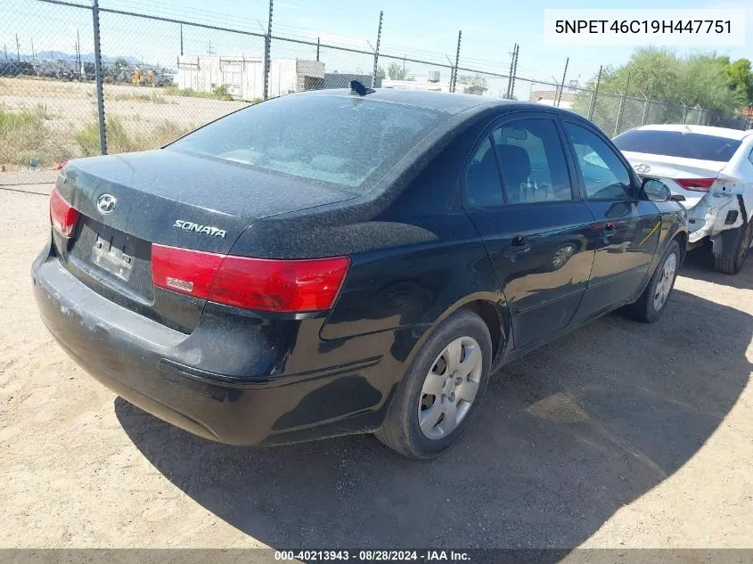 5NPET46C19H447751 2009 Hyundai Sonata Gls