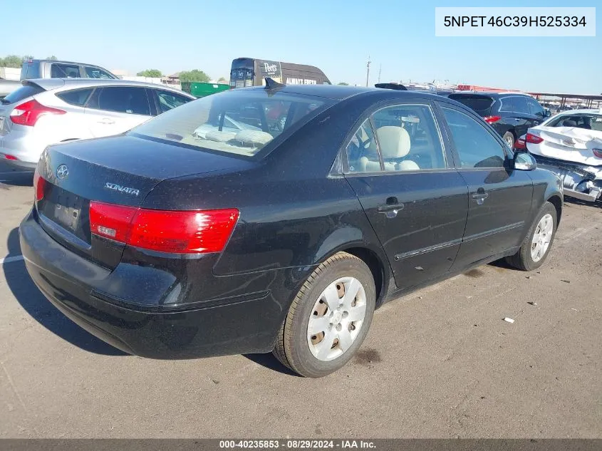 2009 Hyundai Sonata Gls VIN: 5NPET46C39H525334 Lot: 40235853