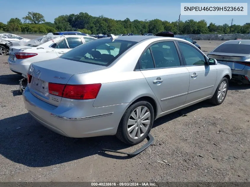 2009 Hyundai Sonata Limited VIN: 5NPEU46C39H523662 Lot: 40238616