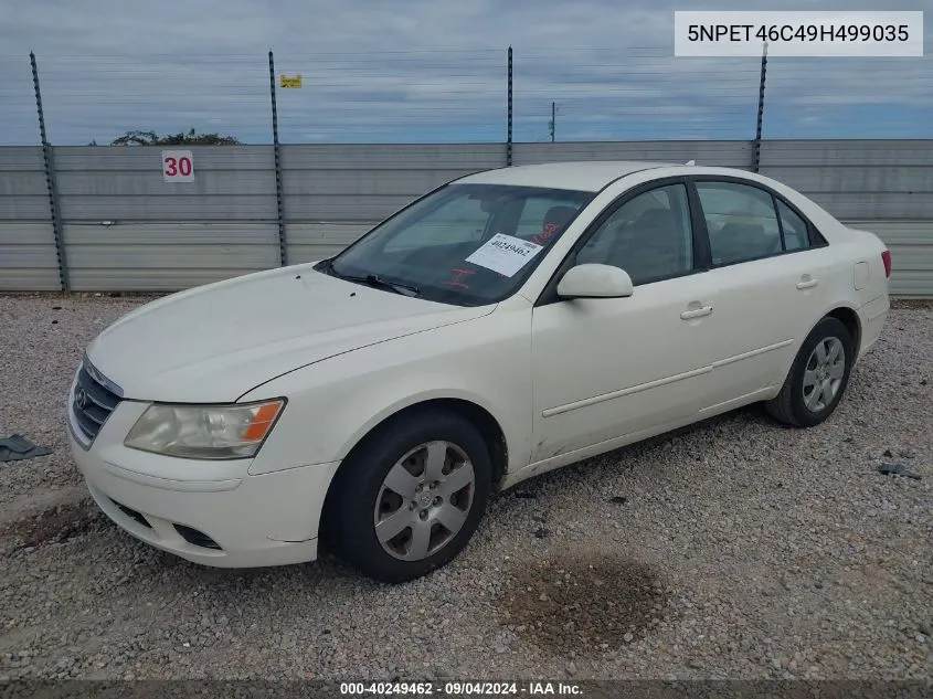 2009 Hyundai Sonata Gls VIN: 5NPET46C49H499035 Lot: 40249462