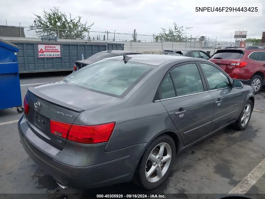 2009 Hyundai Sonata Se V6 VIN: 5NPEU46F29H443425 Lot: 40305928