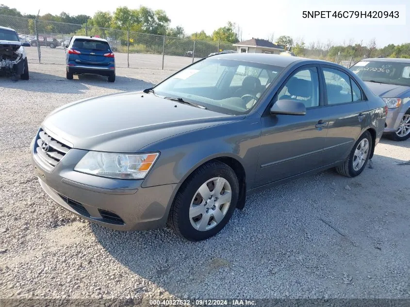 2009 Hyundai Sonata Gls VIN: 5NPET46C79H420943 Lot: 40327532