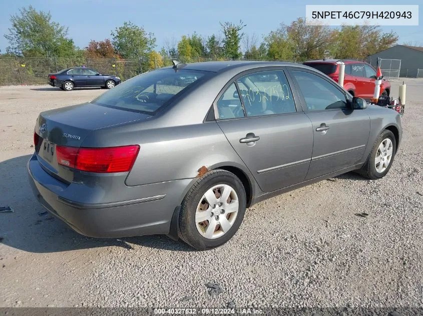 2009 Hyundai Sonata Gls VIN: 5NPET46C79H420943 Lot: 40327532