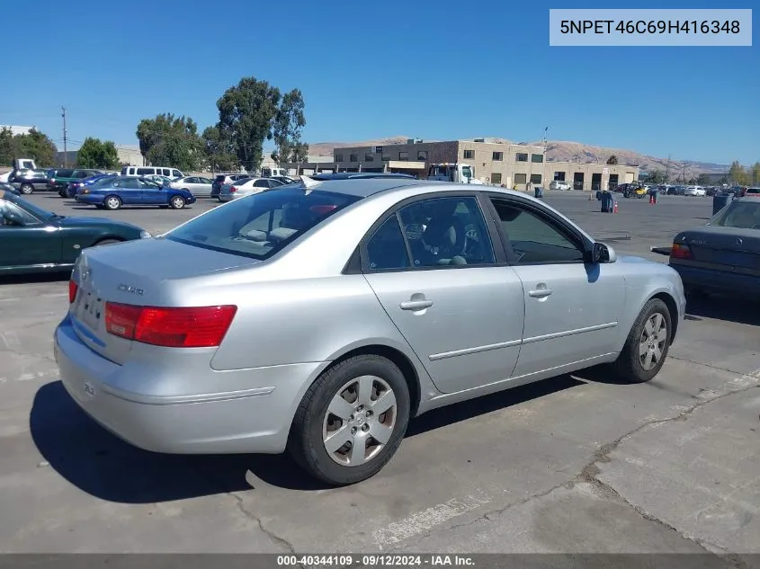 2009 Hyundai Sonata Gls VIN: 5NPET46C69H416348 Lot: 40344109