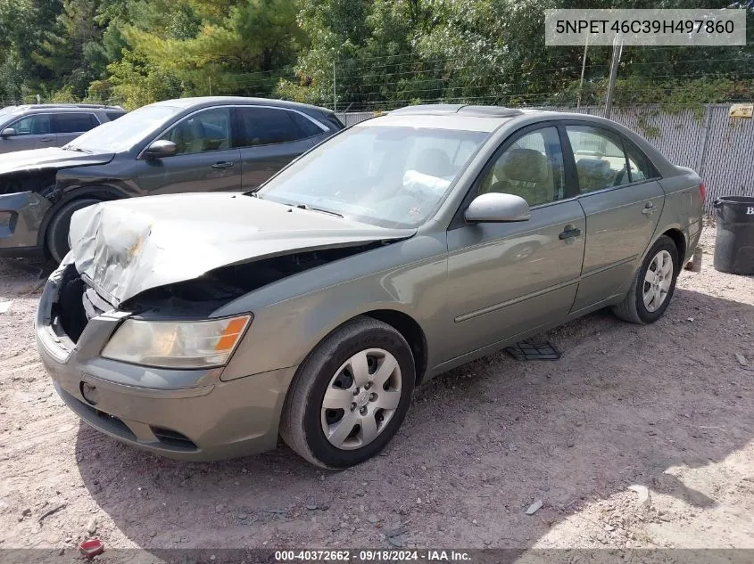 2009 Hyundai Sonata Gls VIN: 5NPET46C39H497860 Lot: 40372662