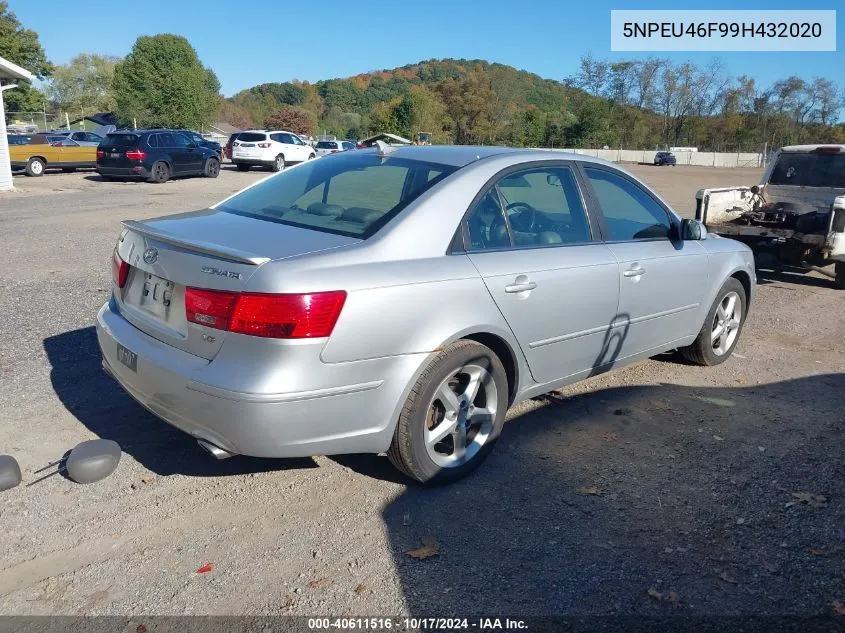 5NPEU46F99H432020 2009 Hyundai Sonata Se V6