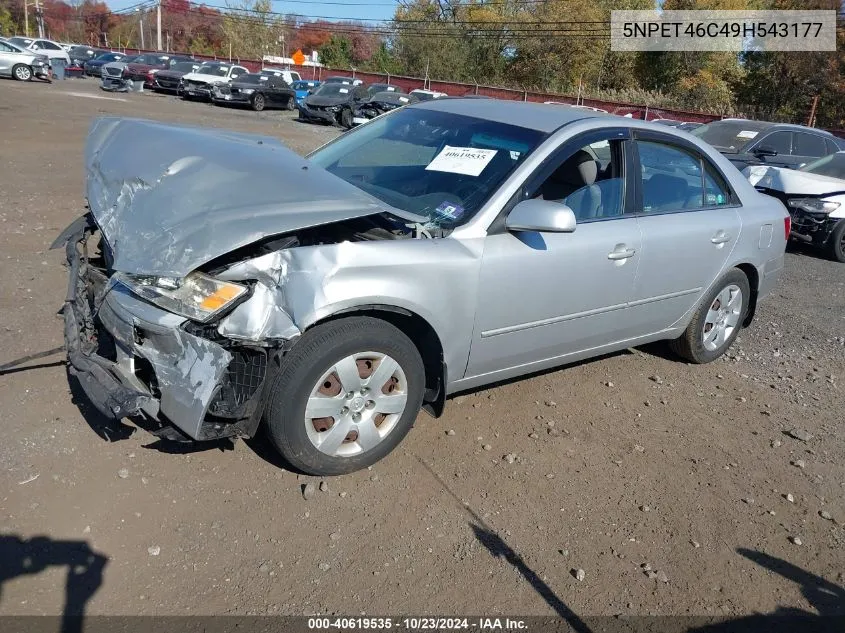 2009 Hyundai Sonata Gls VIN: 5NPET46C49H543177 Lot: 40619535