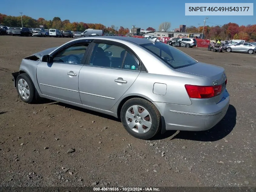 2009 Hyundai Sonata Gls VIN: 5NPET46C49H543177 Lot: 40619535