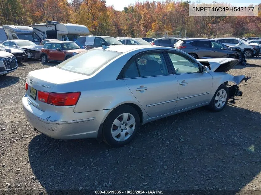 2009 Hyundai Sonata Gls VIN: 5NPET46C49H543177 Lot: 40619535