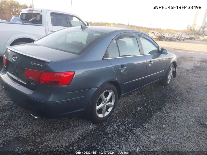 5NPEU46F19H433498 2009 Hyundai Sonata Se V6