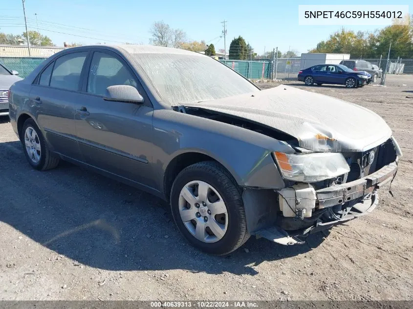 2009 Hyundai Sonata Gls VIN: 5NPET46C59H554012 Lot: 40639313