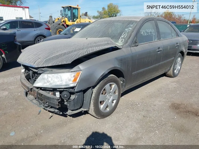 2009 Hyundai Sonata Gls VIN: 5NPET46C59H554012 Lot: 40639313