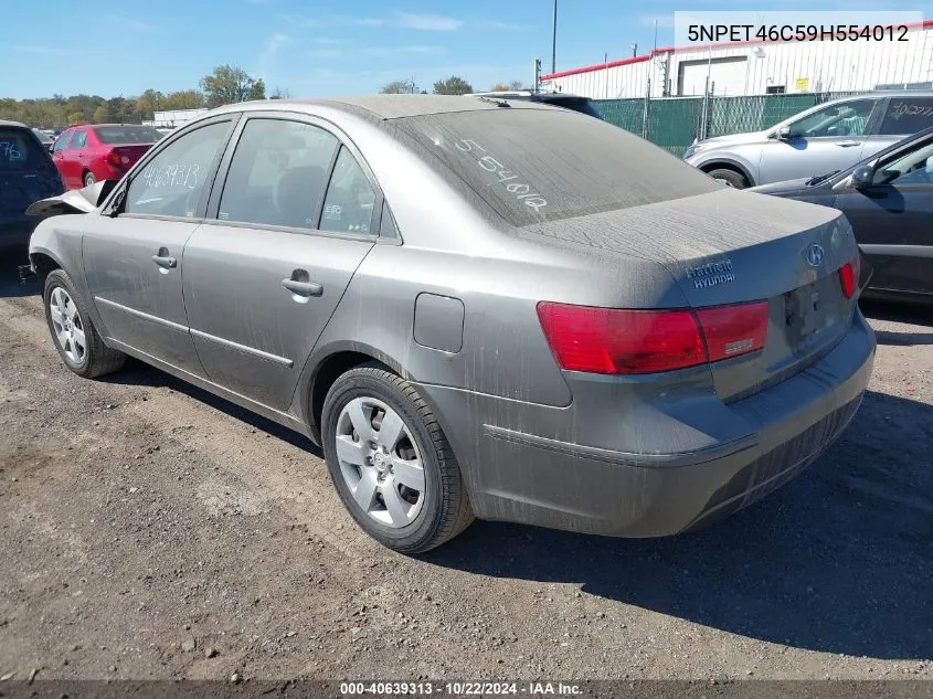 2009 Hyundai Sonata Gls VIN: 5NPET46C59H554012 Lot: 40639313