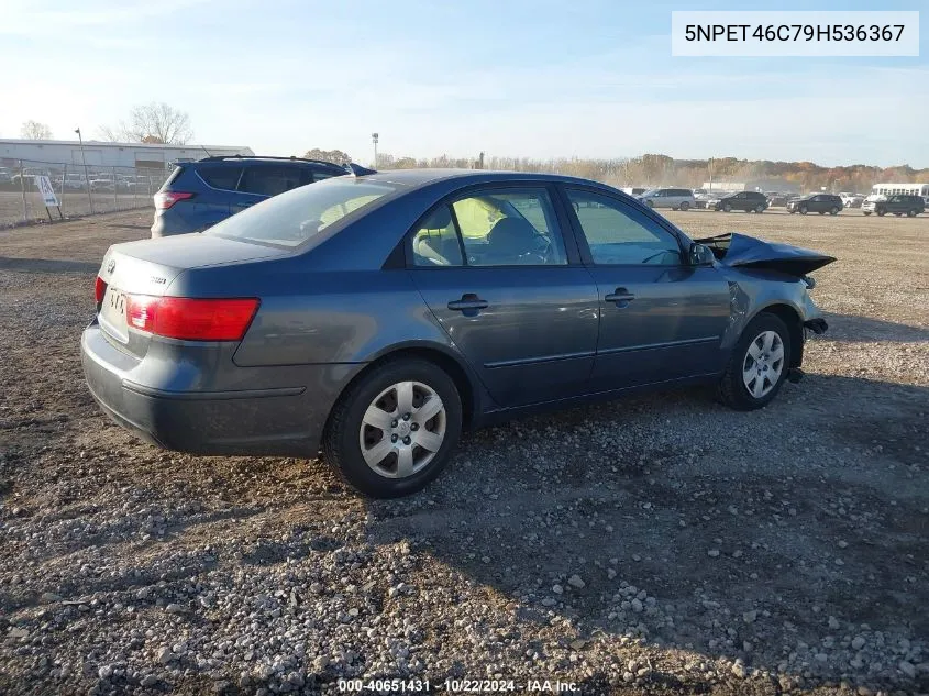 2009 Hyundai Sonata Gls VIN: 5NPET46C79H536367 Lot: 40651431