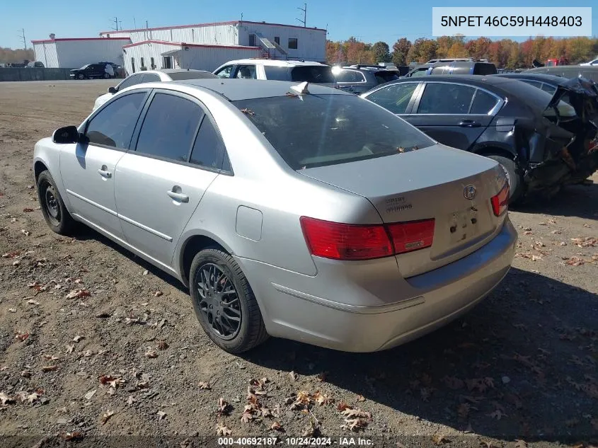 2009 Hyundai Sonata Gls VIN: 5NPET46C59H448403 Lot: 40692187