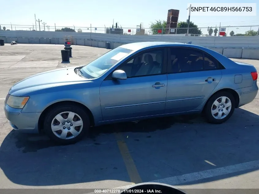 2009 Hyundai Sonata Gls VIN: 5NPET46C89H566753 Lot: 40712278