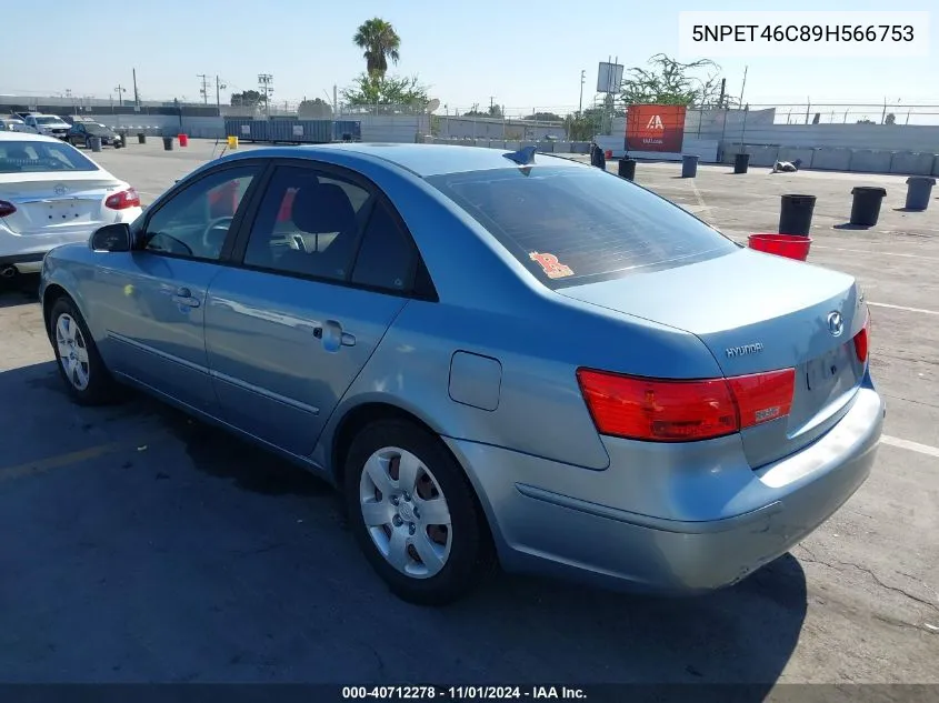 2009 Hyundai Sonata Gls VIN: 5NPET46C89H566753 Lot: 40712278