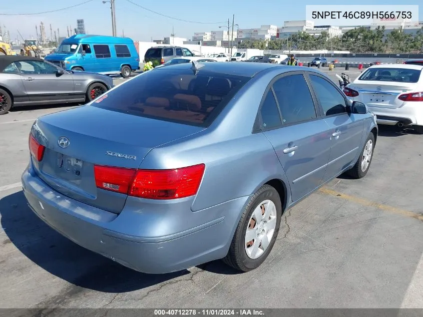 2009 Hyundai Sonata Gls VIN: 5NPET46C89H566753 Lot: 40712278