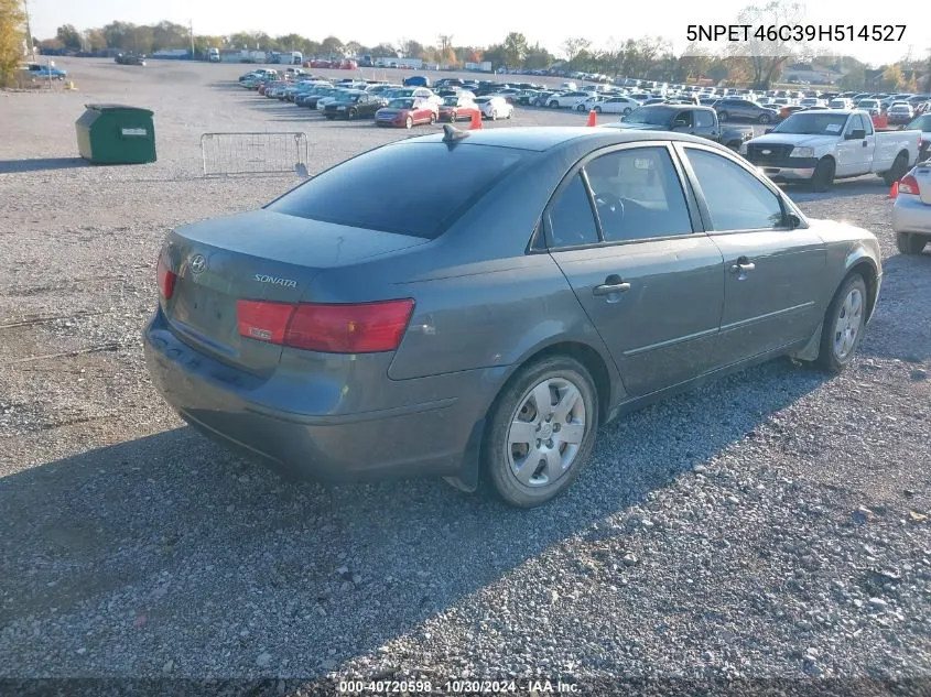 2009 Hyundai Sonata Gls VIN: 5NPET46C39H514527 Lot: 40720598