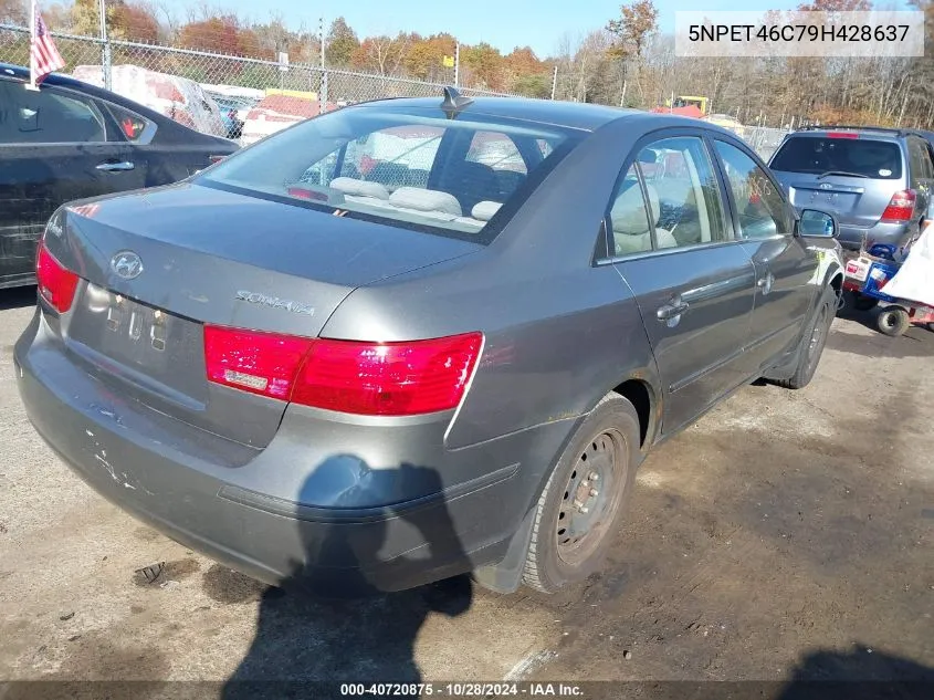 2009 Hyundai Sonata Gls VIN: 5NPET46C79H428637 Lot: 40720875