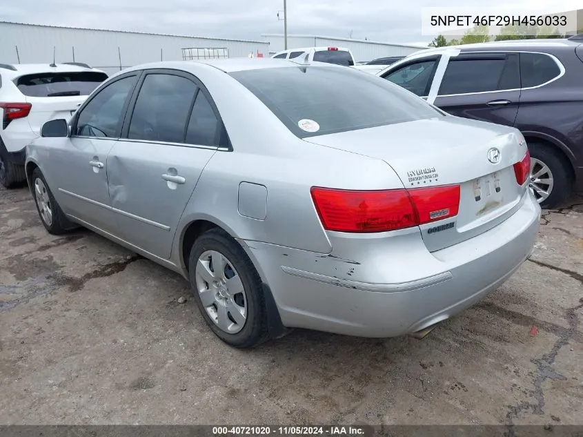 2009 Hyundai Sonata Gls V6 VIN: 5NPET46F29H456033 Lot: 40721020