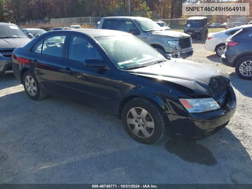 2009 Hyundai Sonata Gls VIN: 5NPET46C49H564918 Lot: 40745771