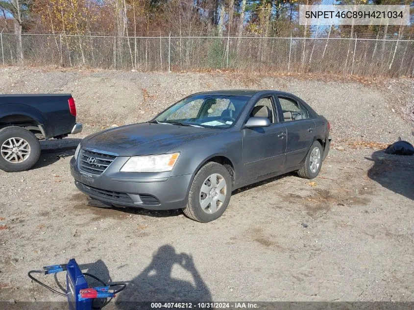 2009 Hyundai Sonata Gls VIN: 5NPET46C89H421034 Lot: 40746212