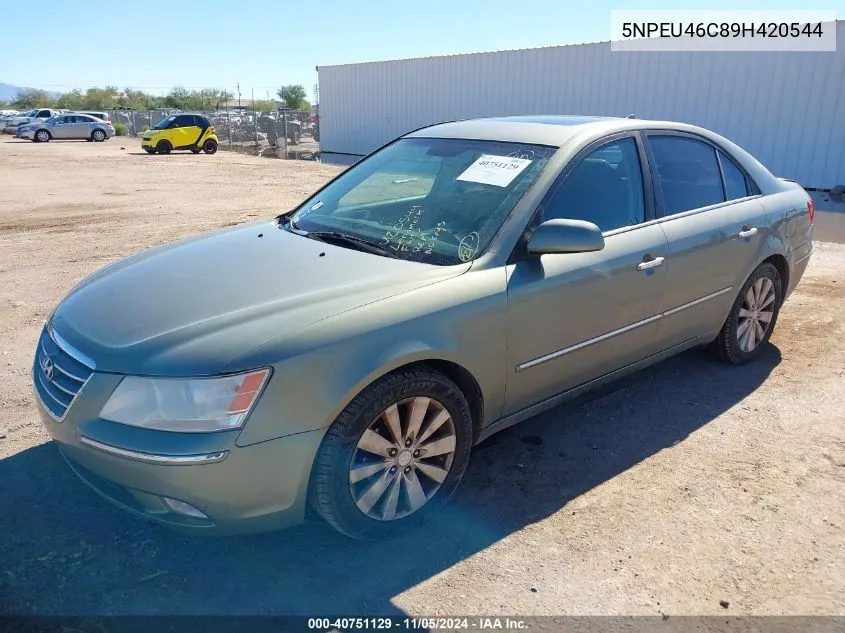 2009 Hyundai Sonata Limited VIN: 5NPEU46C89H420544 Lot: 40751129