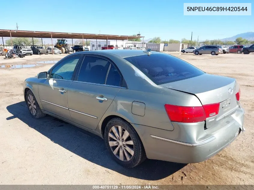 2009 Hyundai Sonata Limited VIN: 5NPEU46C89H420544 Lot: 40751129