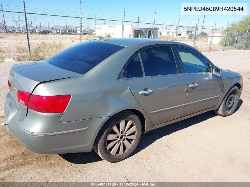 2009 Hyundai Sonata Limited VIN: 5NPEU46C89H420544 Lot: 40751129