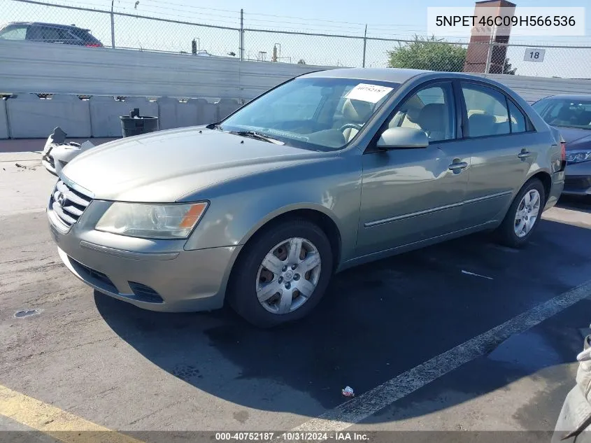 2009 Hyundai Sonata Gls VIN: 5NPET46C09H566536 Lot: 40752187