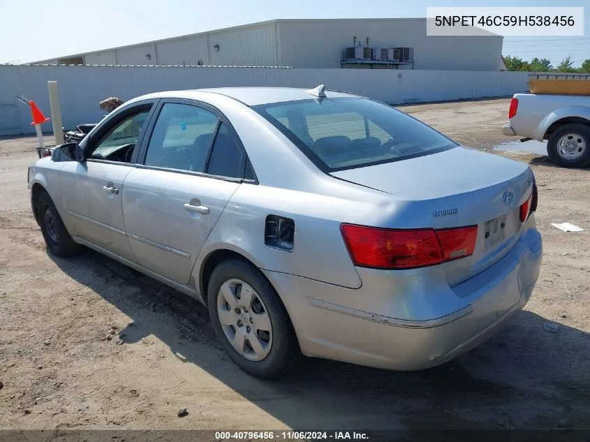 2009 Hyundai Sonata Gls VIN: 5NPET46C59H538456 Lot: 40796456