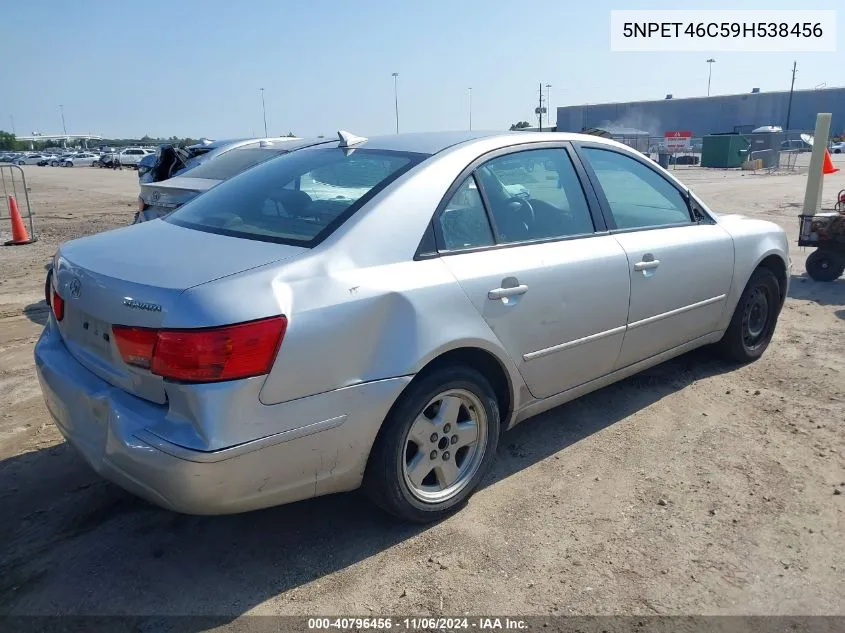 2009 Hyundai Sonata Gls VIN: 5NPET46C59H538456 Lot: 40796456