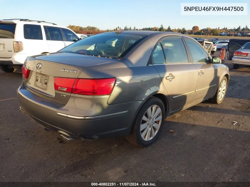 2009 Hyundai Sonata Limited V6 VIN: 5NPEU46FX9H447500 Lot: 40802251