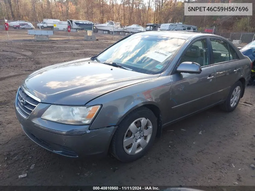 2009 Hyundai Sonata Gls VIN: 5NPET46C59H567696 Lot: 40810950