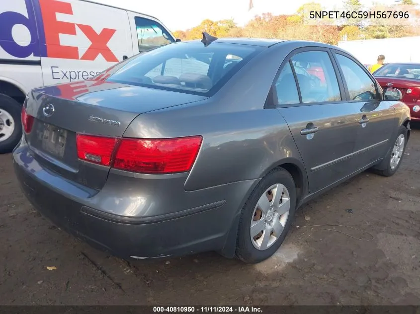 2009 Hyundai Sonata Gls VIN: 5NPET46C59H567696 Lot: 40810950