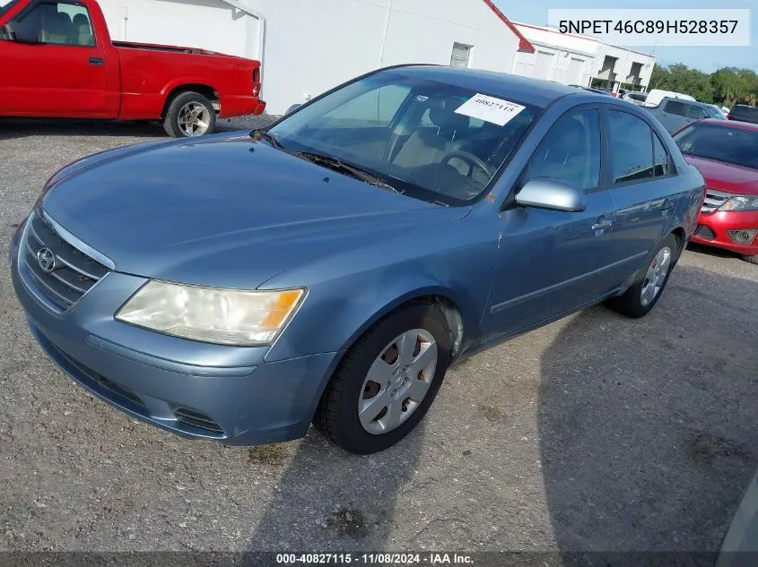 2009 Hyundai Sonata Gls VIN: 5NPET46C89H528357 Lot: 40827115