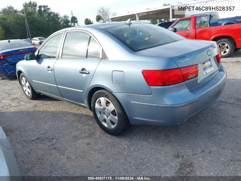 2009 Hyundai Sonata Gls VIN: 5NPET46C89H528357 Lot: 40827115