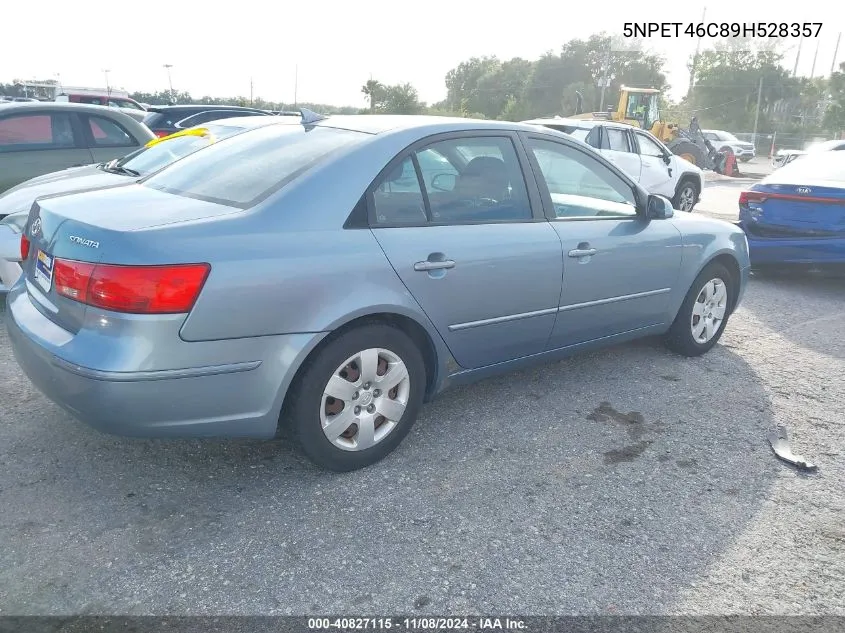 2009 Hyundai Sonata Gls VIN: 5NPET46C89H528357 Lot: 40827115