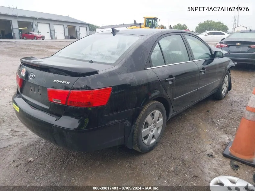 5NPET4AC7AH624976 2010 Hyundai Sonata Gls