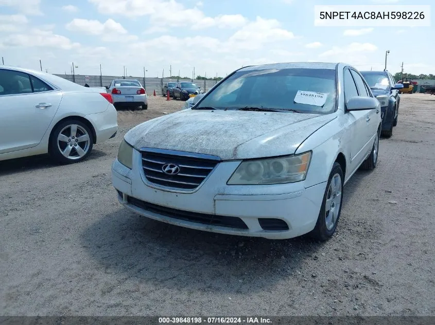 2010 Hyundai Sonata Gls VIN: 5NPET4AC8AH598226 Lot: 39848198