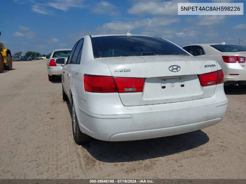 2010 Hyundai Sonata Gls VIN: 5NPET4AC8AH598226 Lot: 39848198