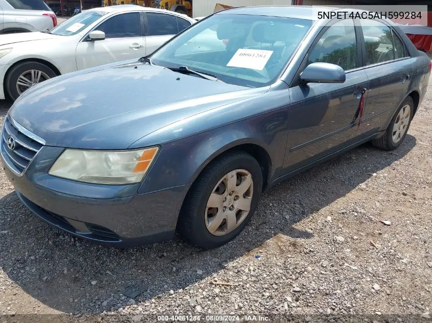 2010 Hyundai Sonata Gls VIN: 5NPET4AC5AH599284 Lot: 40061284