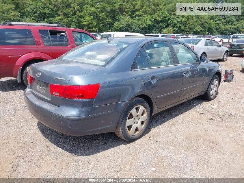 2010 Hyundai Sonata Gls VIN: 5NPET4AC5AH599284 Lot: 40061284