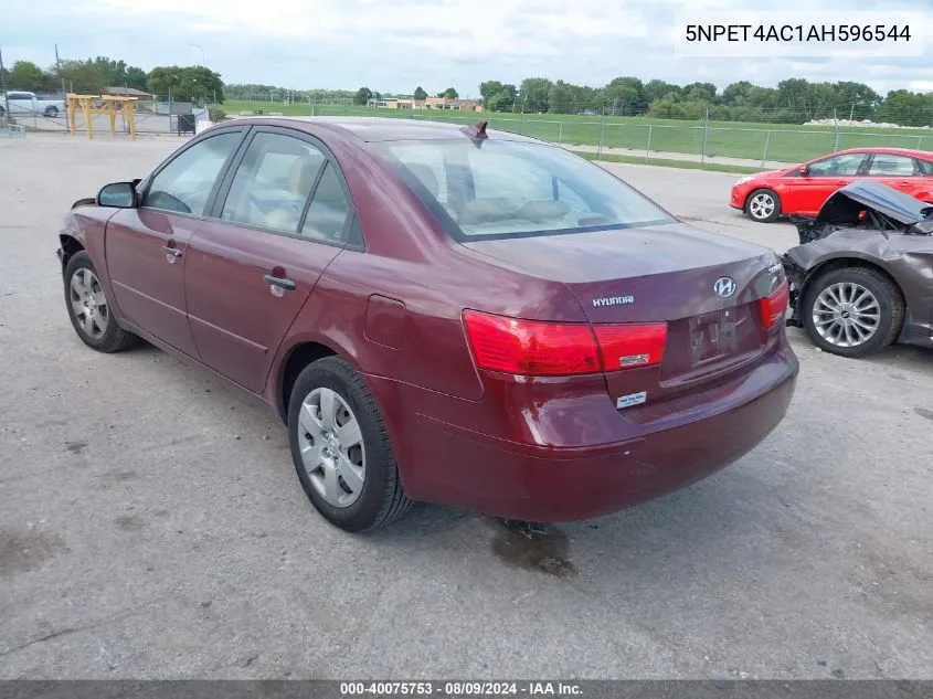 2010 Hyundai Sonata Gls VIN: 5NPET4AC1AH596544 Lot: 40075753