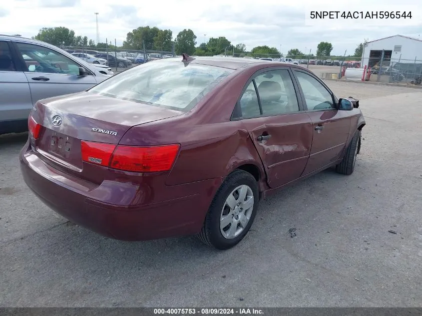 2010 Hyundai Sonata Gls VIN: 5NPET4AC1AH596544 Lot: 40075753